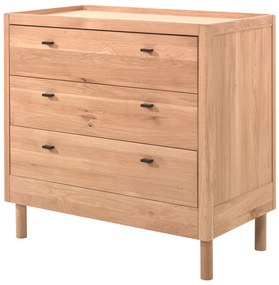 Детски скрин от масивен дъб в естествен цвят 100x95x55 cm Forrest – Vipack