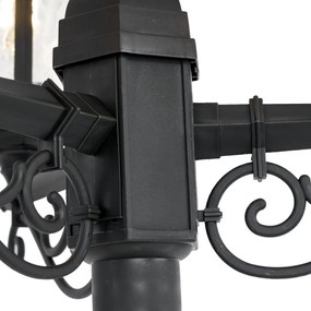 Класически външен стълб черен 217 см IP44 - New Haven Hammered