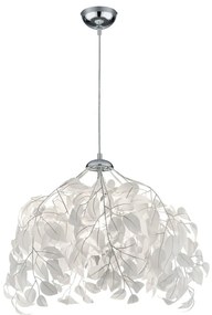 Бяла висяща лампа, височина 150 cm Leavy - Trio