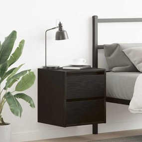 861250 vidaXL Нощни шкафчета за стенен монтаж, 2 бр, Черен дъб, 38x34x40 см