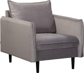 Сиво кадифено кресло Juli – Ropez