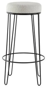 Бял тапициран бар стол (височина на седалката 73 cm) Alice – Light &amp; Living