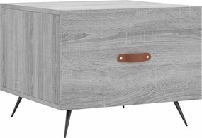 829344 vidaXL Кафе маса, сив сонома, 50x50x40 см, инженерно дърво