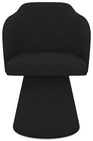 Черен тапициран трапезен стол Kanoa – Makamii