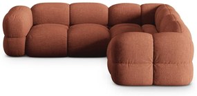 Ъглов диван в тухлен цвят Loretto – Cosmopolitan Design