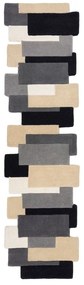 Сива вълнена пътека 60x230 cm Collage – Flair Rugs