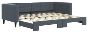 3196692 vidaXL Канапе с изтеглящо легло тъмносива 90x200 см кадифе