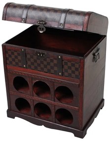 Кафяв шкаф за вино за 6 броя бутилки 41x48 cm – Deco Pleasure