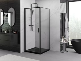 Mexen Exo-B люлееща се душ кабина 90 x 90 см, прозрачна, черна - 817-090-090-70-00
