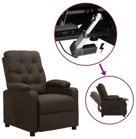 3093482 vidaXL Изправящ стол, тъмнокафяв, текстил