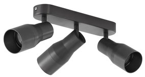 Кръгъл таванен прожектор тъмно сив GU10 50mm 3-светлинен - Stanley