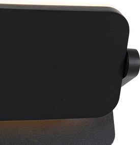 Външна стенна лампа черна с LED регулируема - Kamile