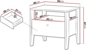 Нощно шкафче Snugly 1S