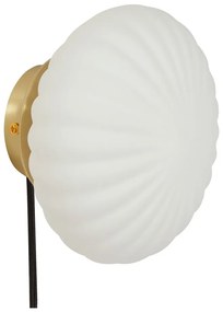 Бяла стенна лампа Kumu – Hübsch