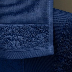 Тъмносини памучни хавлии и кърпи за баня в комплект от 6 бр. от тери Anti-Bacterial – Catherine Lansfield