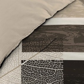 Кафяво двойно памучно спално бельо 200x200 cm So Natural – douceur d'intérieur