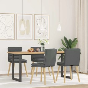 3315394 vidaXL Трапезни столове, 4 бр, тъмносиви, текстил
